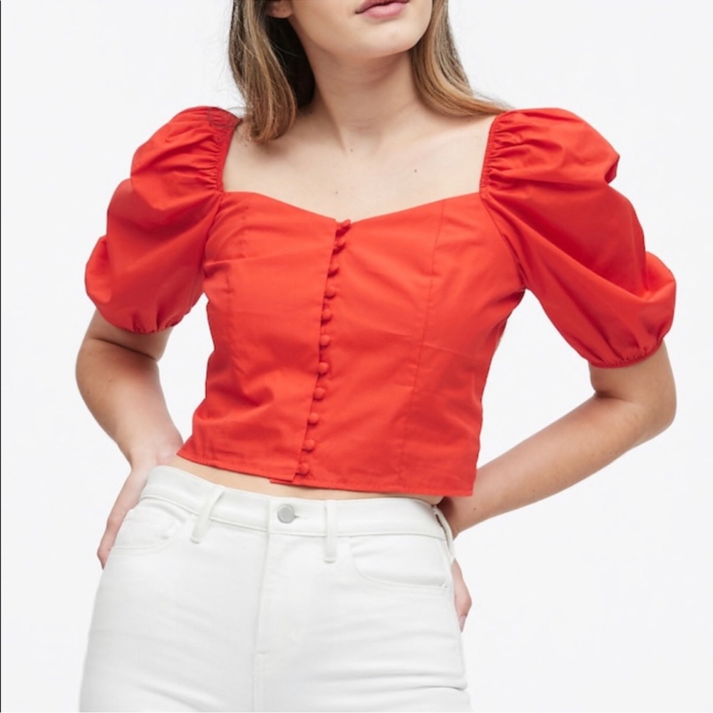 Banana Republic Scarlet Puff Sleeve Blouse